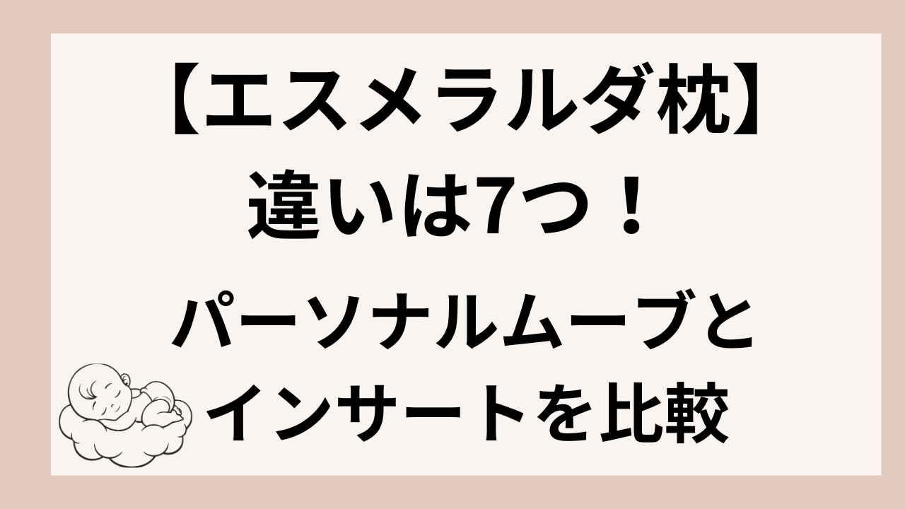 【違いは7つ】エスメラルダ パーソナルムーブとインサートを比較！いつからいつまで使えるかも紹介